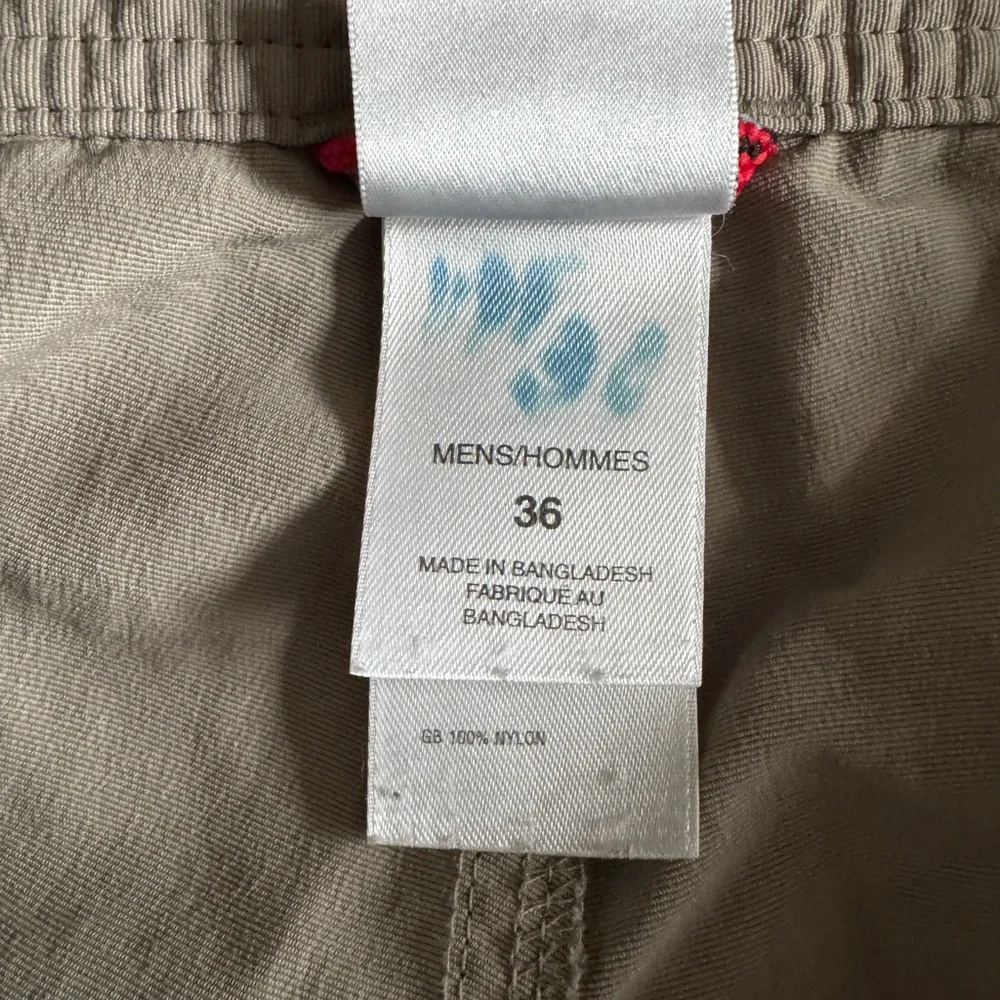 The North Face Hiking Pants Khaki Nylon Cargo Utility Outdoor Size 36